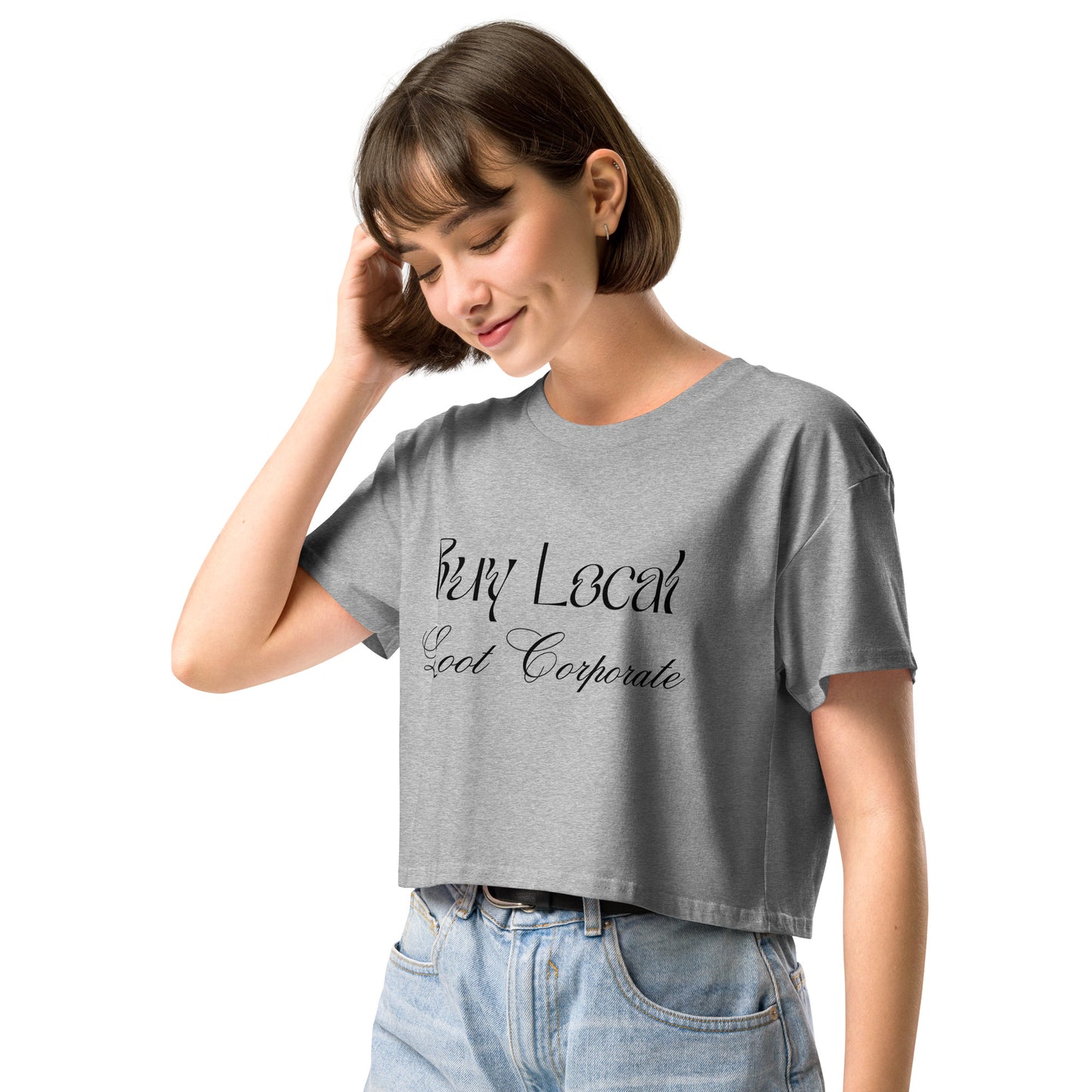 Buy Local Loot Corporate women’s crop top
