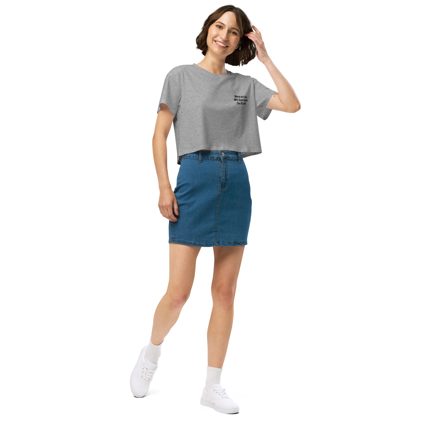 'Heavy are the hips' women’s crop top