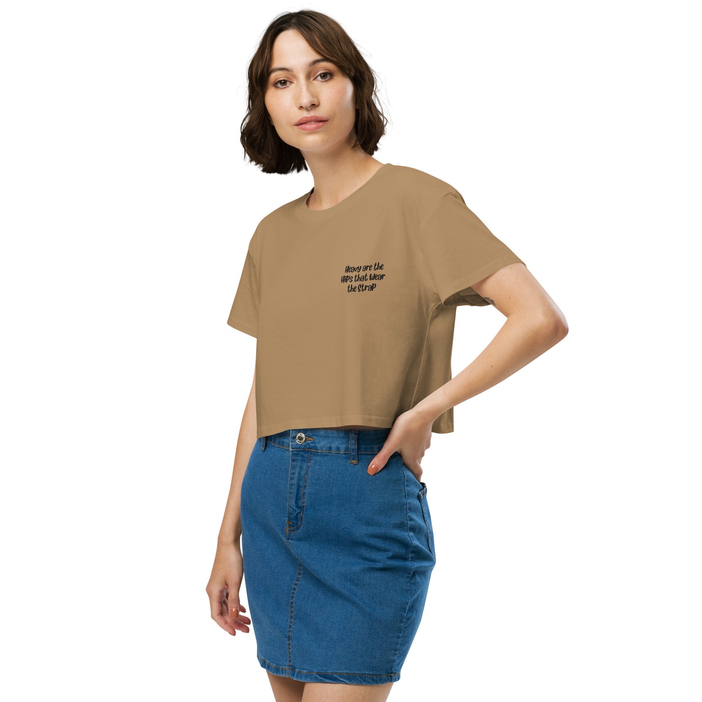 'Heavy are the hips' women’s crop top