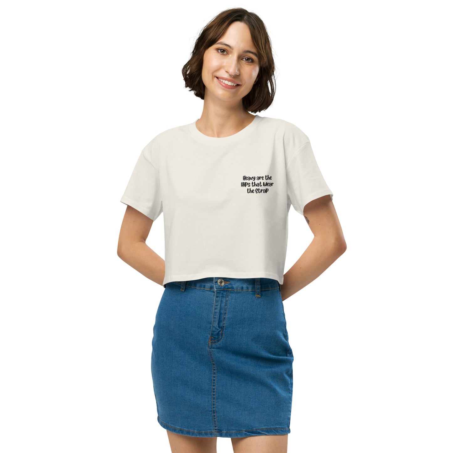 'Heavy are the hips' women’s crop top