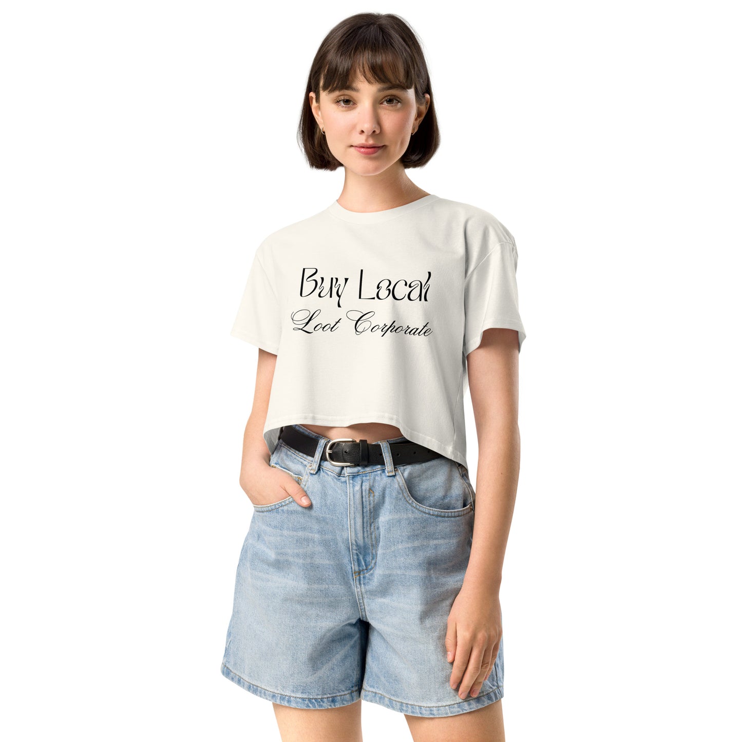 Buy Local Loot Corporate women’s crop top