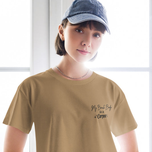 My Beach Body is a Corpse women’s crop top